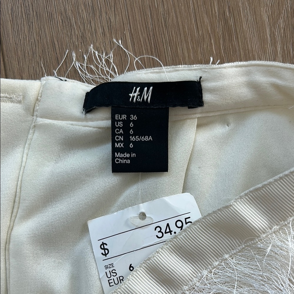 Off-White Fringe Mini Skirt - Picture 4 of 4